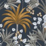 Обои - Casamance - Mirissa Encre / Ocre - 75521018