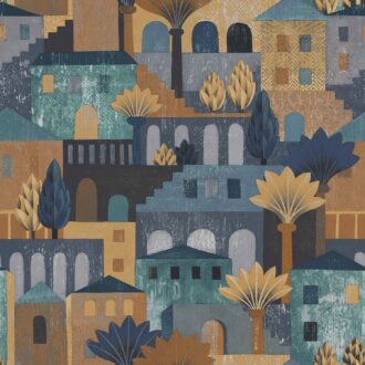 Обои - Casamance - Monterosso Marine/ambre - 75542038