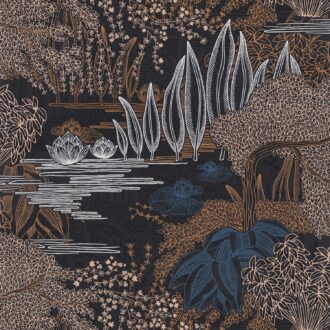 Обои - Casamance - Jasmin Encre/cuivre - 75680406