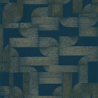 Обои - Casamance - Hector Pétrole/doré - 75701834