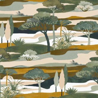 Обои - Casamance - Cap Ferret Cyprès/ocre - 75870406