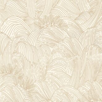 Обои - Casamance - Marée haute Blanc/doré - 75901936