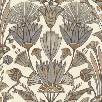 Обои - Casamance - Denderah Blanc/mordoré - 76130100