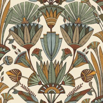 Обои - Casamance - Denderah Blanc/multico - 76130202