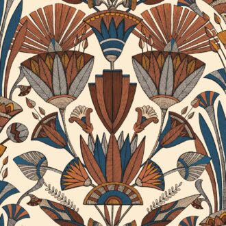 Обои - Casamance - Denderah Crème/terracotta - 76130712