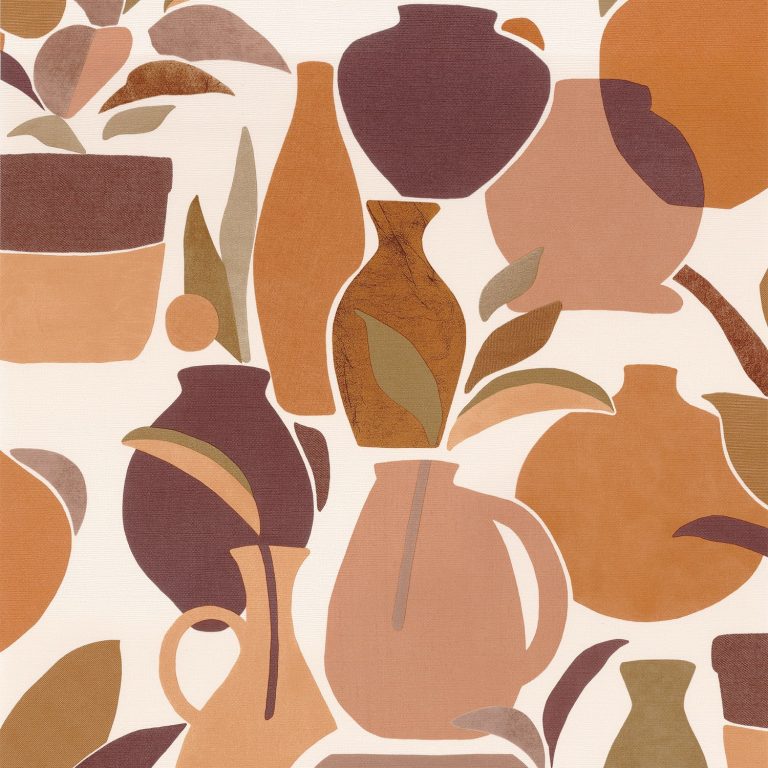 Обои — Casamance — Vallauris Terre de sienne/nude — 76210610