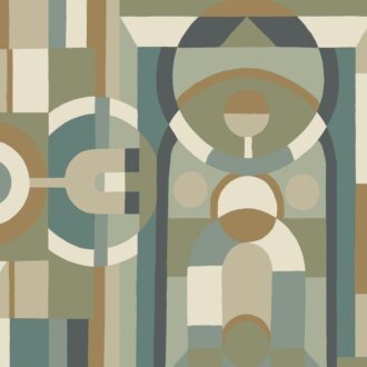 Обои - Casamance - Vitrail Céladon/kaki - 76250202