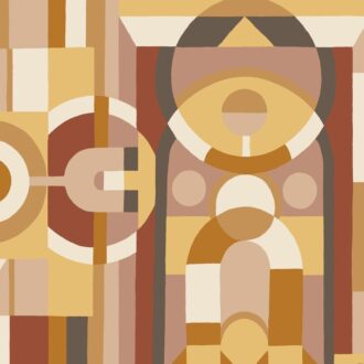 Обои - Casamance - Vitrail Vanille/terracotta - 76250406