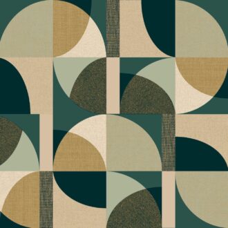 Обои - Casamance - Barillet Emeraude/beige - 76260916