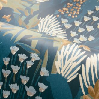 Обои - Casamance - Erica Marine/ocre - 76570406