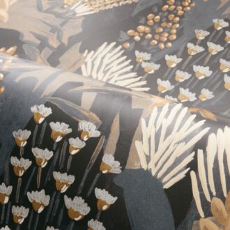 Обои - Casamance - Erica Anthracite/sable - 76570508