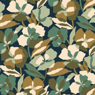 Обои - Casamance - Amaryllis Marine/doré - 76581222