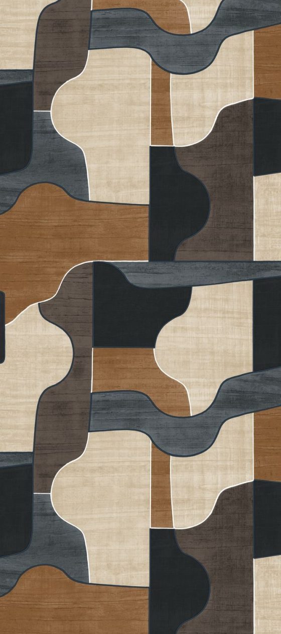 Обои - Casamance - Modernismo Anthracite/marine - 76820406