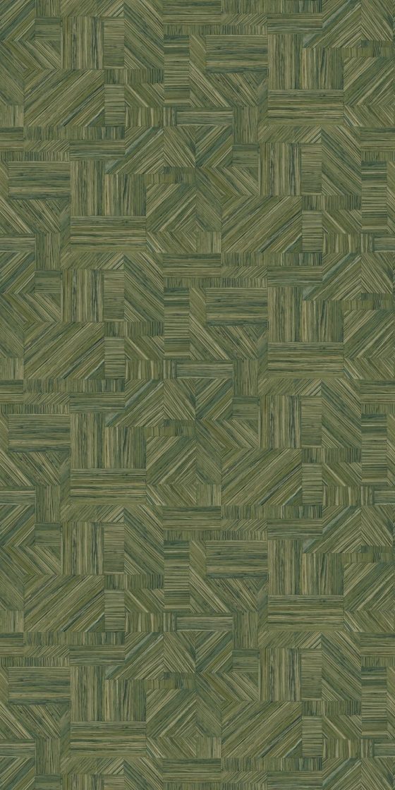 Обои - Casamance - Imbrication Vert mousse - 76892140