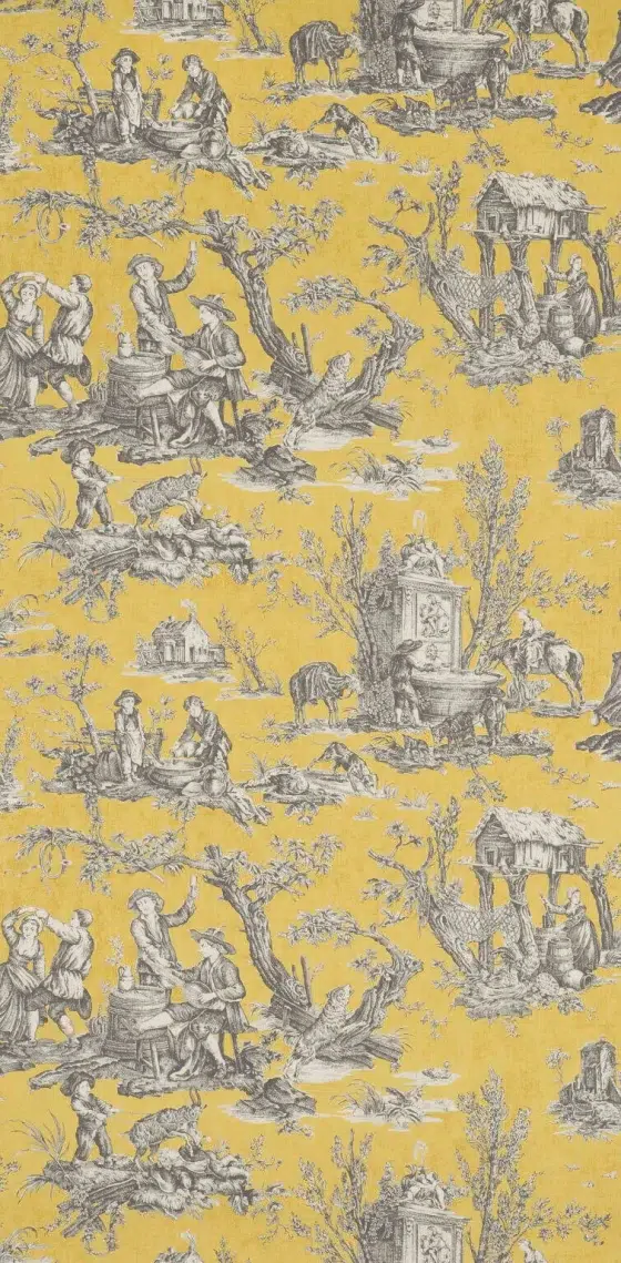 Обои — Pierre Frey — COUTANCES Primerose Yellow — FP195004