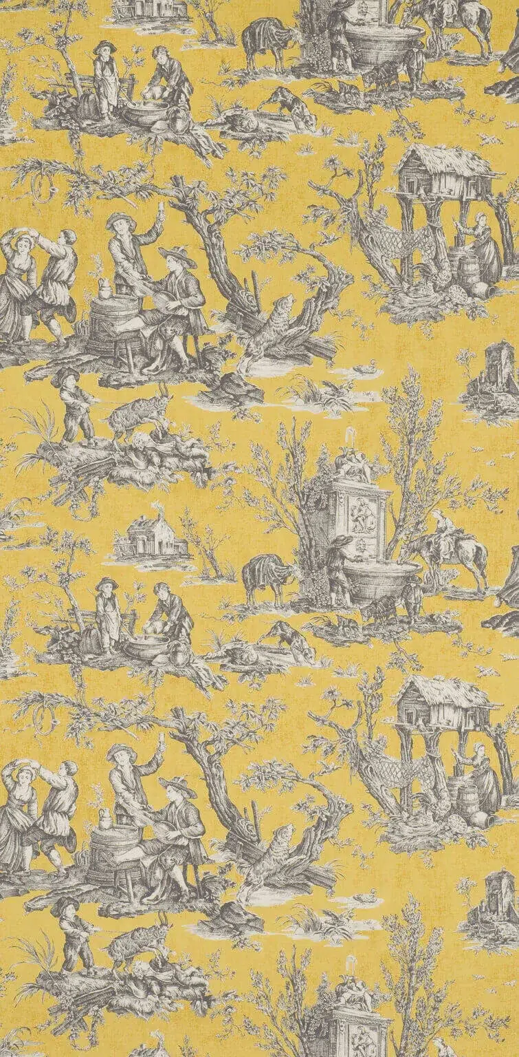 Обои — Pierre Frey — COUTANCES Primerose Yellow — FP195004