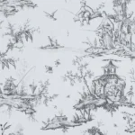 Обои - Boussac - 
WALLPAPER KANAWA Black White - W4515A09