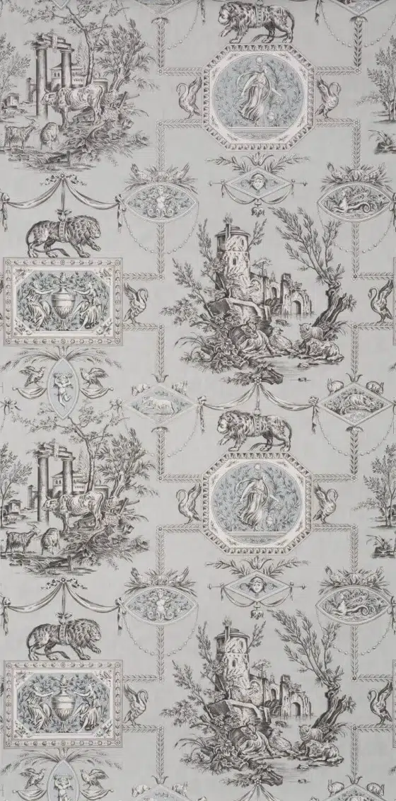 Обои — Braquenie — WALLPAPER LES MUSES ET LE LION Graystone — BP207001