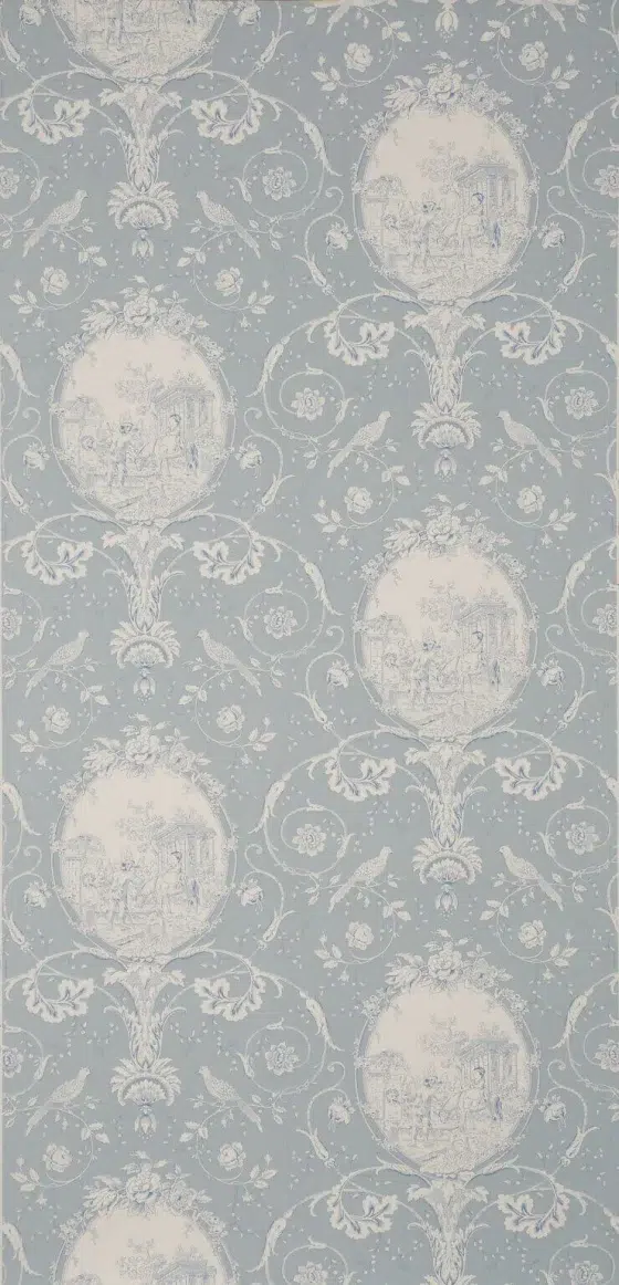 Обои — Braquenie — 
WALLPAPER LA FONTAINE Blue/Steel — BP206003