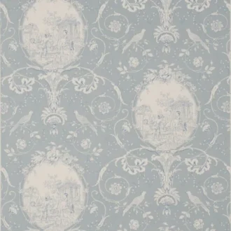 Обои - Braquenié - 
WALLPAPER LA FONTAINE Blue/Steel - BP206003