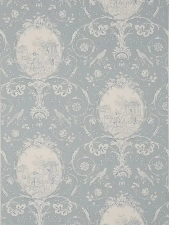 Обои - Braquenié -
WALLPAPER LA FONTAINE Blue/Steel - BP206003