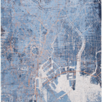 Ковёр - CITIES - LOUIS DE POORTERE - 240 x 340 см (CITI_M_9314-TOKYO-CONDUCTIVE BLUE)