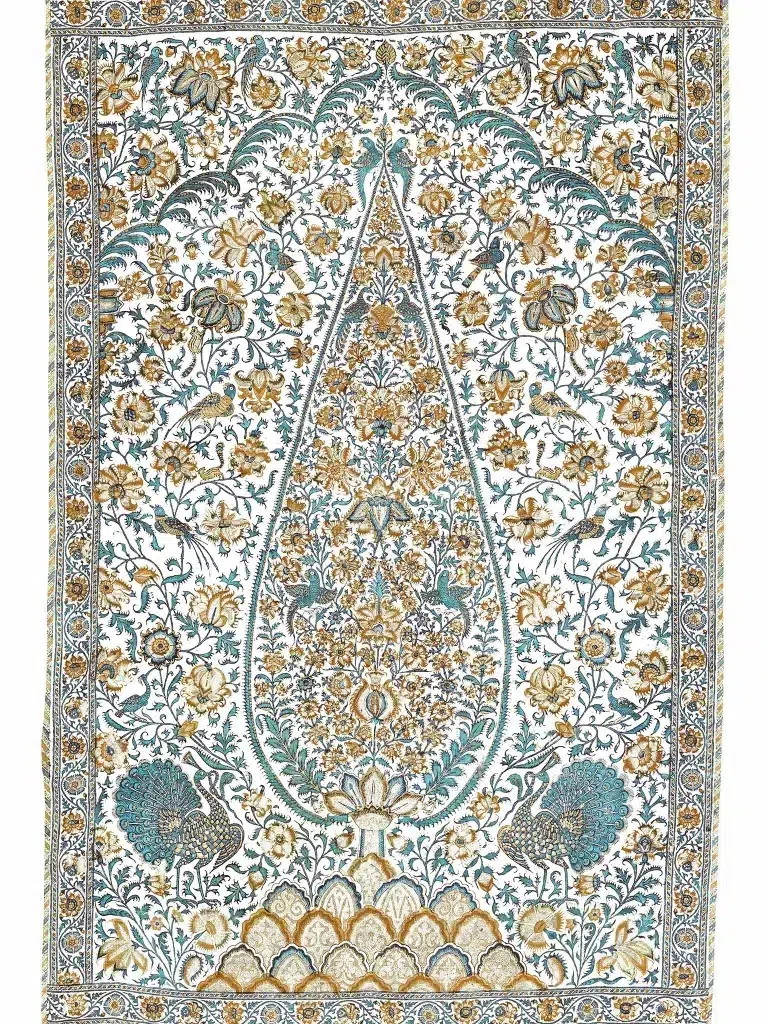 Обои — Braquenie — L ARBRE AUX OISEAUX Miel Et Turquoise — BP374001