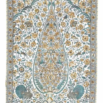Обои - Braquenié - 
L ARBRE AUX OISEAUX Miel Et Turquoise - BP374001