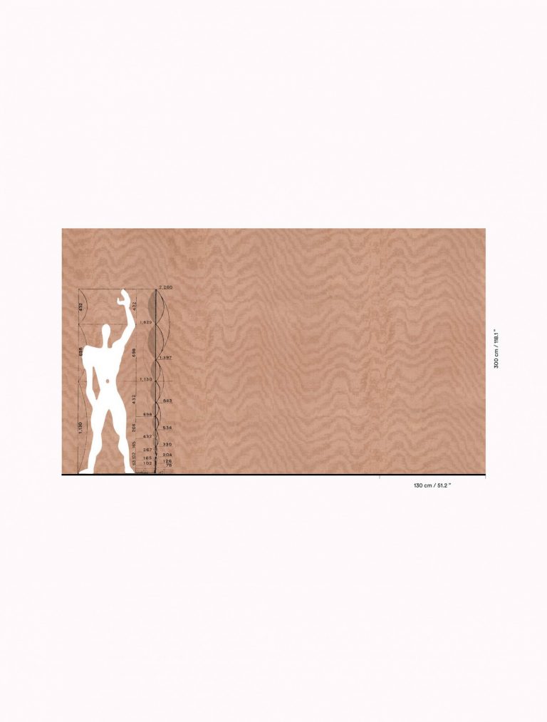 Обои — Dedar — Moire Chanvre Wall lait fraise — 02D2400200009