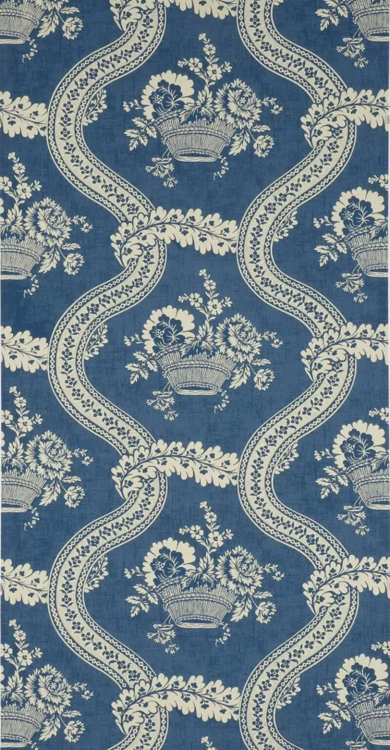 Обои — Pierre Frey — WALLPAPER LES PANIERS FLEURIS Bleu Ancien — FP160001