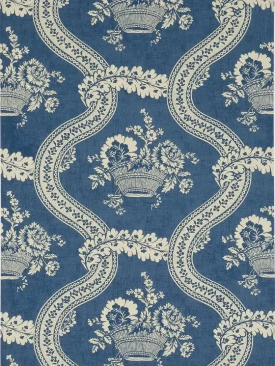 Обои - Pierre Frey -
WALLPAPER LES PANIERS FLEURIS Bleu Ancien - FP160001