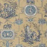 Обои — Braquenie — WALLPAPER LES MUSES ET LE LION Antique Blue — BP207003
