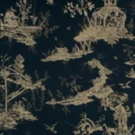 Обои - Boussac - 
WALLPAPER KANAWA Black Ivory - W4515A07