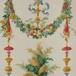 Обои — Boussac — WALLPAPER CHATEAUBRIAND Cream — W4671A01