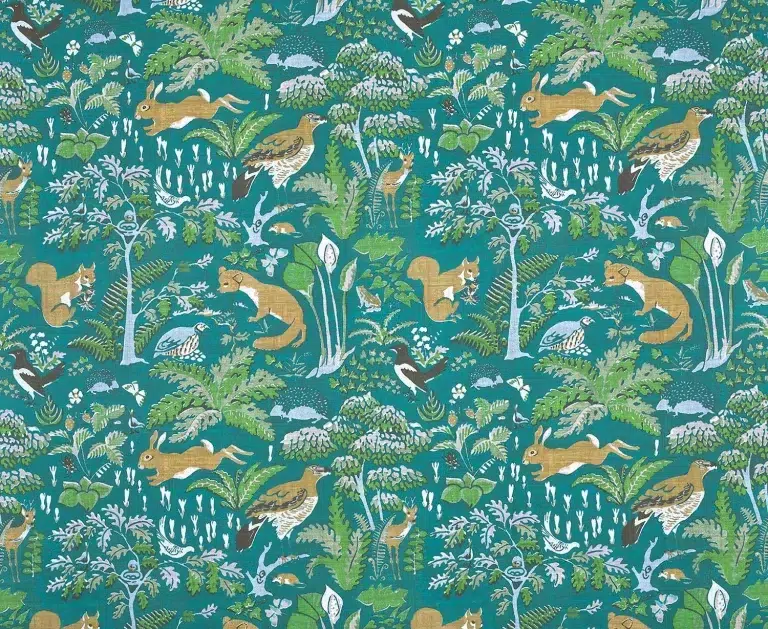 Обои — Pierre Frey — EN FORET Turquoise — FP096002