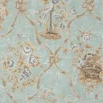 Обои — Braquenie — WALLPAPER PETIT PARC Aqua/Brown — BP201003