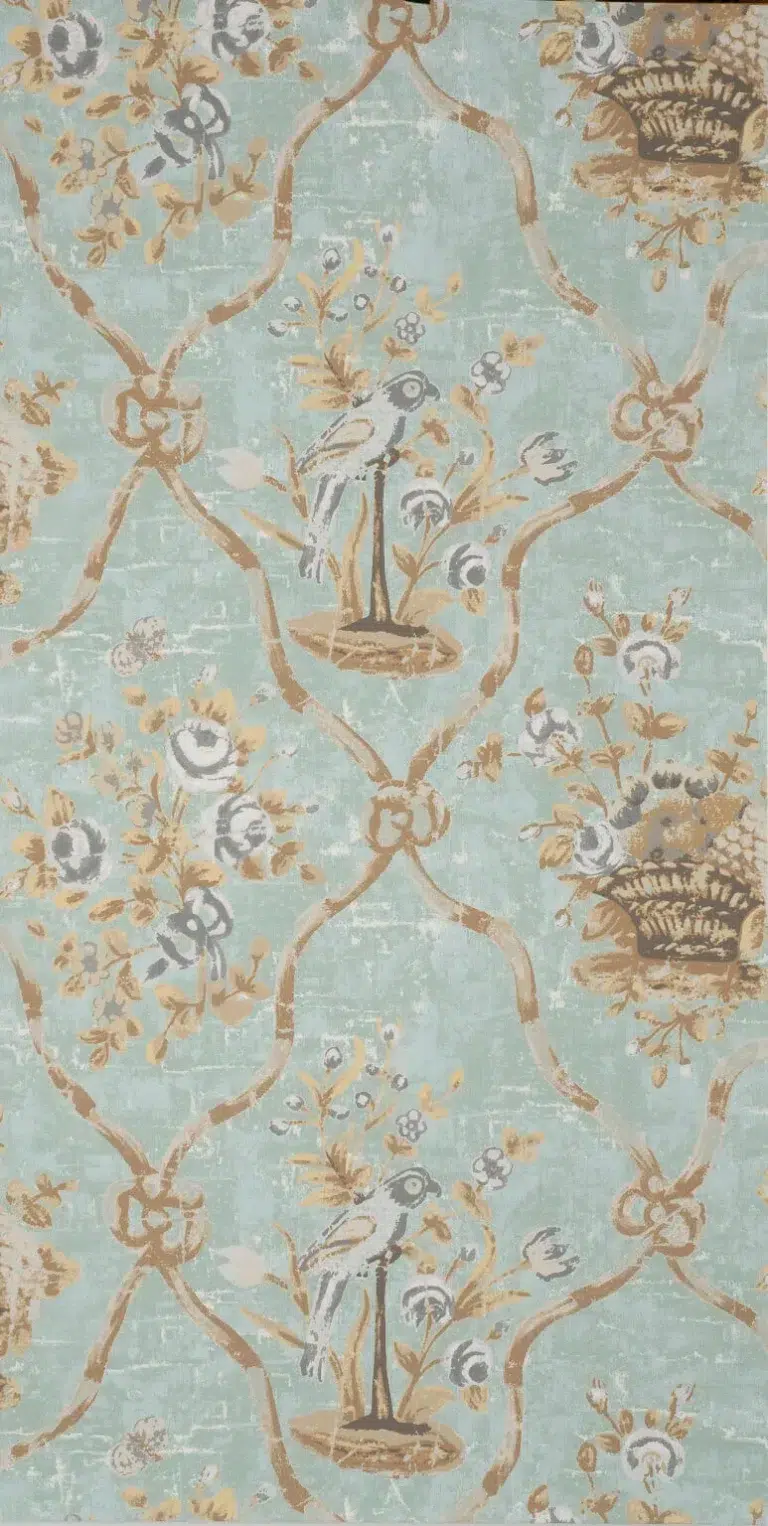 Обои — Braquenie — WALLPAPER PETIT PARC Aqua/Brown — BP201003