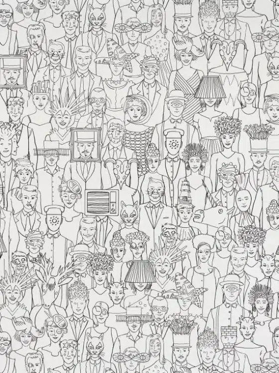 Обои - Pierre Frey - 
SURREALIST BALL Croquis - FP796001