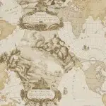 Обои — Pierre Frey — PLANISPHERE Nutmeg — FP198003