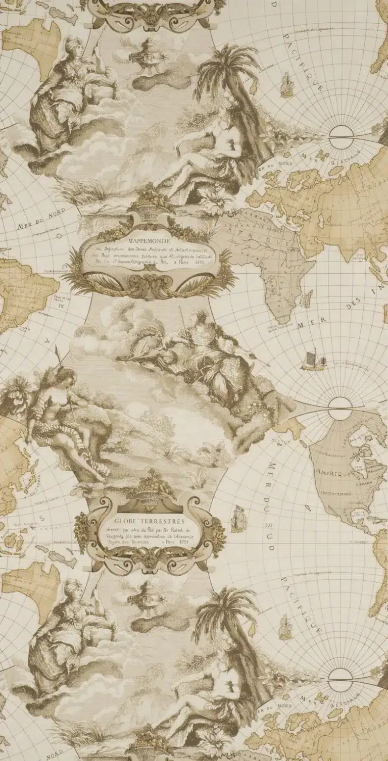Обои — Pierre Frey — PLANISPHERE Nutmeg — FP198003