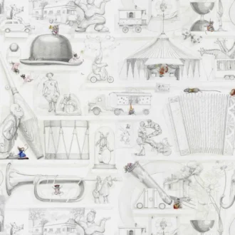 Обои - Pierre Frey - 
CIRCUS Mine De Plomb - FP439001