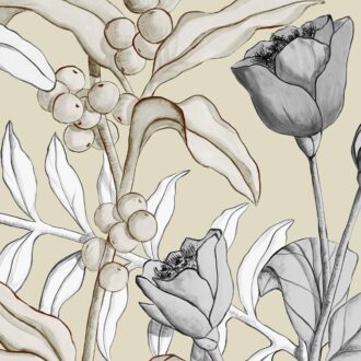 Обои - Nobilis - MARIE HARTIG - PAINTED WORLDS Petals And Berries - MHP90