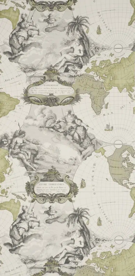 Обои — Pierre Frey — PLANISPHERE Gray — FP198001