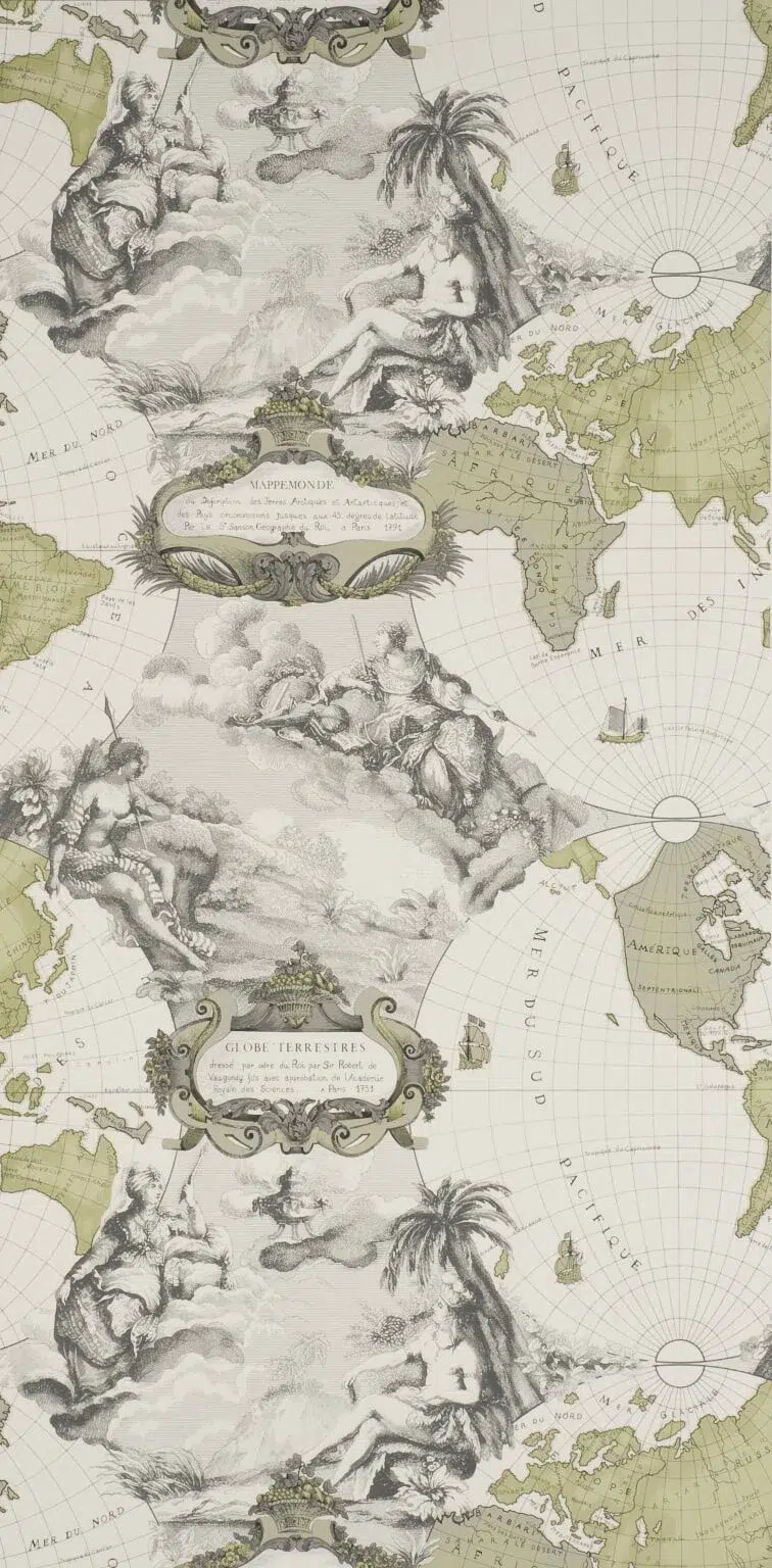 Обои — Pierre Frey — PLANISPHERE Gray — FP198001