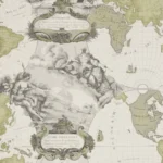 Обои - Pierre Frey - 
PLANISPHERE Gray - FP198001