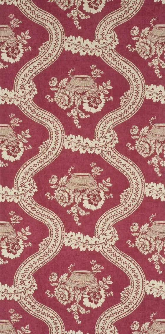 Обои — Pierre Frey — WALLPAPER LES PANIERS FLEURIS Rose Ancien — FP160002