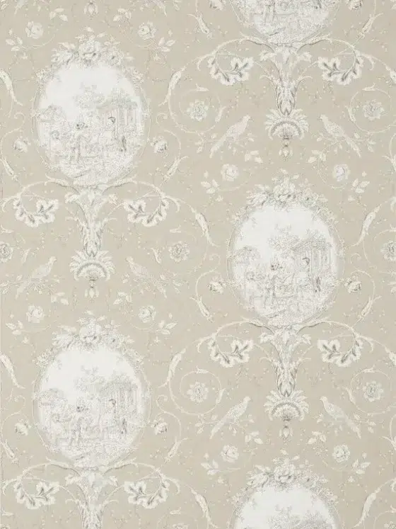 Обои - Braquenié -
WALLPAPER LA FONTAINE Charcoal/Taupe - BP206001