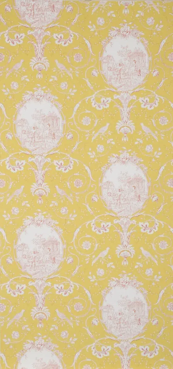 Обои — Braquenie — 
WALLPAPER LA FONTAINE Ochre Red — BP206006