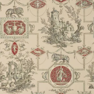 Обои - Braquenié - 
WALLPAPER LES MUSES ET LE LION Beige - BP207002