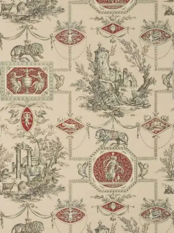 Обои - Braquenié -
WALLPAPER LES MUSES ET LE LION Beige - BP207002